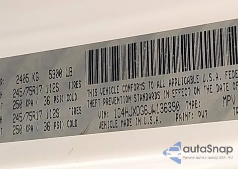 2018 Jeep Wrangler Unlimited Sport S 4X4 из США, поврежденный, VIN 1C4HJXDG6JW136390